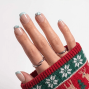 Mermaid Holiday Christmas press-on nails - moving hand by Handora Nails