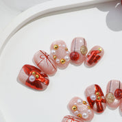 Merry Glow salon-quality handmade press-on nails by Handora