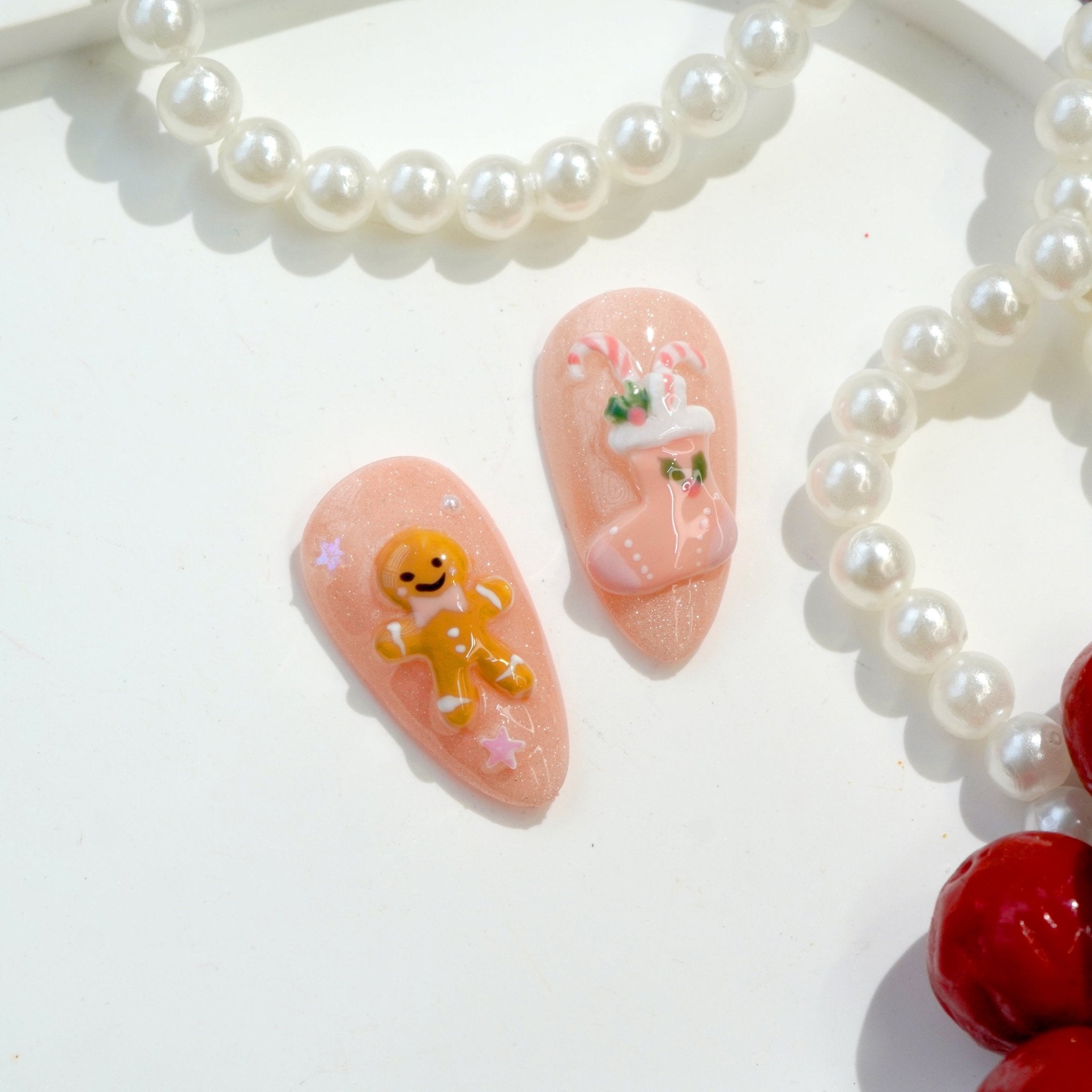 Merry Pastel salon-quality handmade press-on nails by Handora