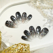 Midnight Aura black gothic press-on nails by Handora