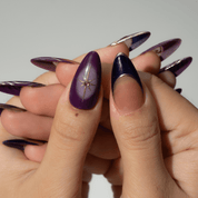 Midnight Charm press-on nails – design close-up by Handora