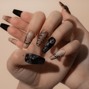 Midnight Sparkle full press-on nail set – sizes XS–L by Handora