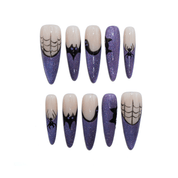 Midnight Web black gothic press-on nails by Handora