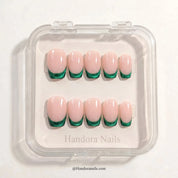 Mistletoe Kiss Christmas press-on nails - design view 8 by Handora Nails