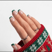 Mistletoe Kiss Christmas press-on nails - moving hand by Handora Nails
