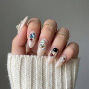 Molten Jewels press-on nails – hand-painted reusable gel set by Handora