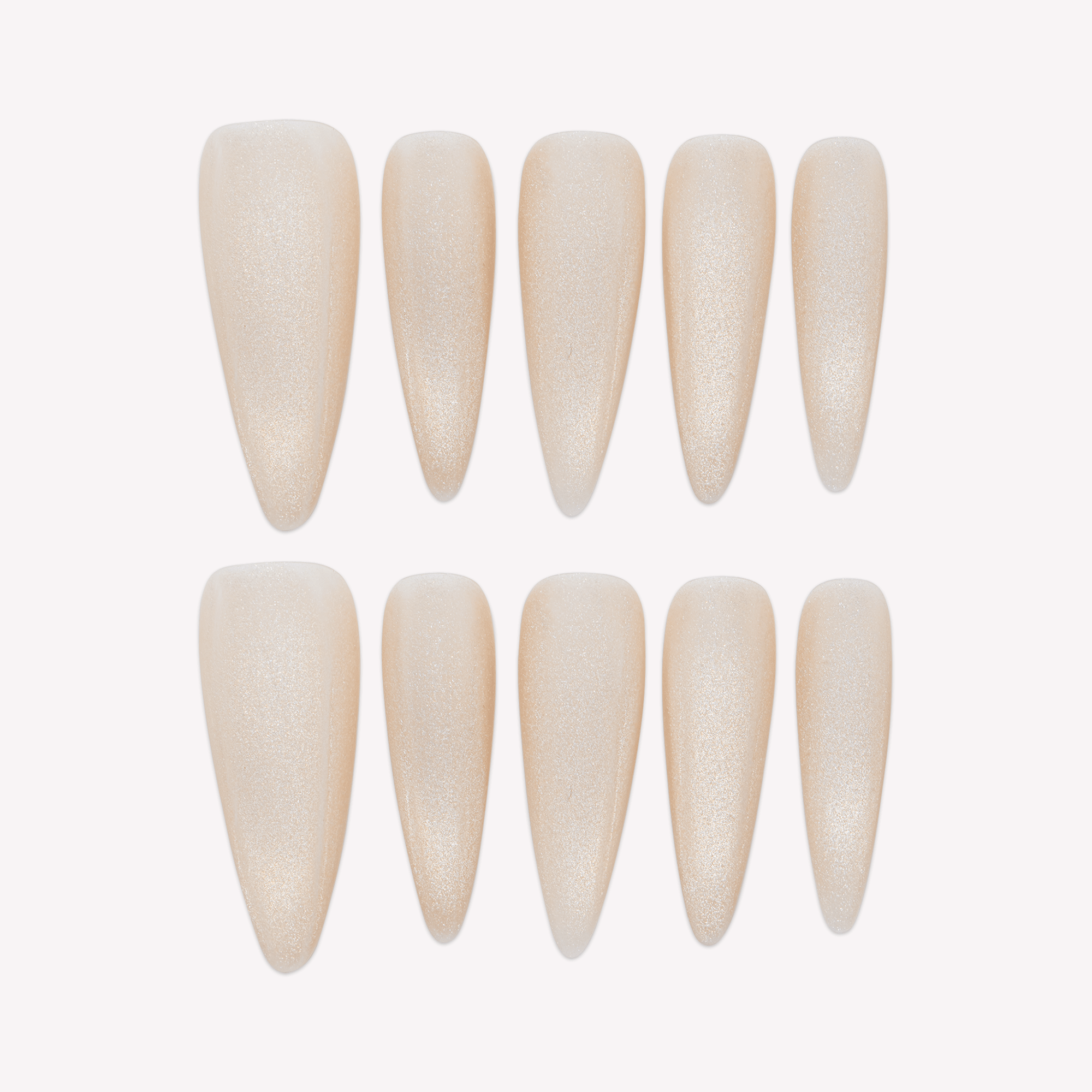 Moondust cat eye press-on nails by Handora