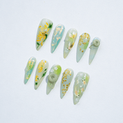 Mum Blossom 3d nail design – handmade press-on nails by Handora