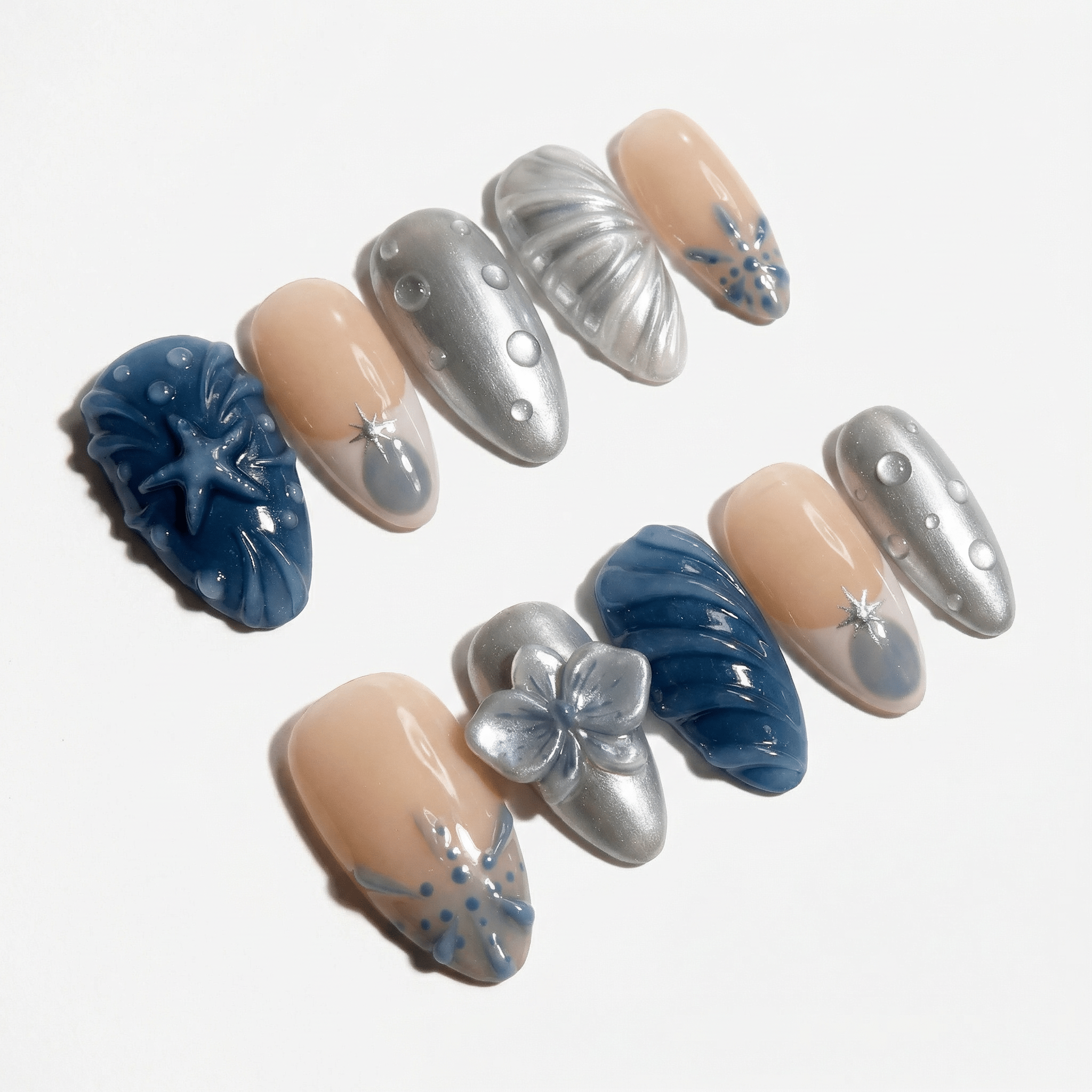 Mystic Siren full press-on nail set – sizes XS–L by Handora