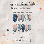 Mystic Siren green press-on nails by Handora
