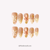 Nacreous Bloom 3d press-on nails by Handora