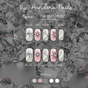 Naked Diamond press-on nails – design close-up by Handora