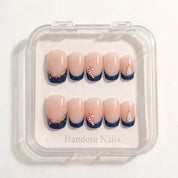 Navy Lights Christmas press-on nails - design view 8 by Handora Nails