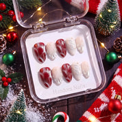 Noel Serenade Christmas press-on nails - design view 8 by Handora Nails