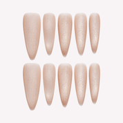 Nudeveil nude cat eye press-on nails by Handora