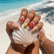 Ocean Bloom full press-on nail set – sizes XS–L by Handora