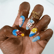 Ocean Creatures press-on nails – hand-painted reusable gel set by Handora