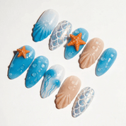 Ocean Mermaid full press-on nail set – sizes XS–L by Handora