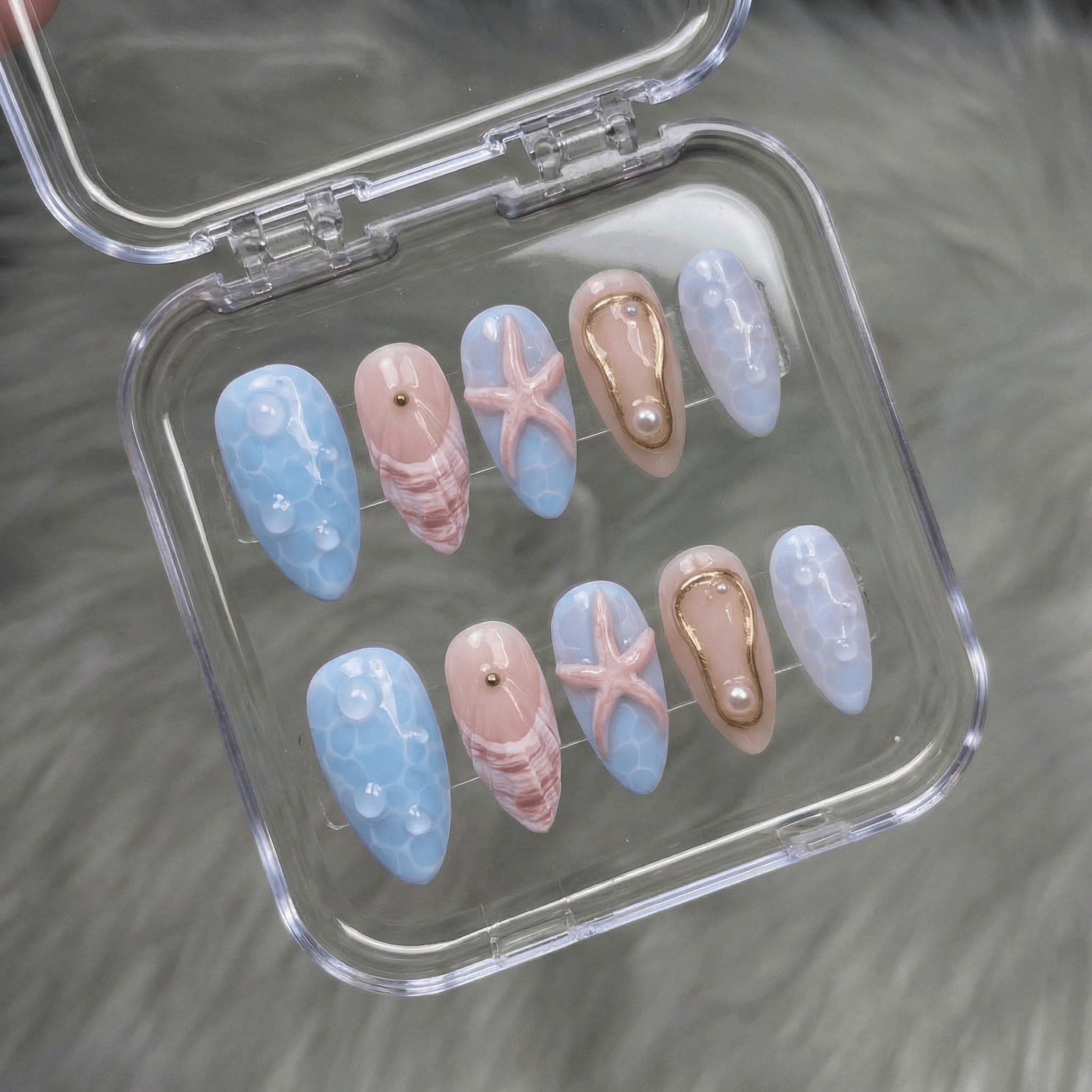 Ocean Siren full press-on nail set – sizes XS–L by Handora