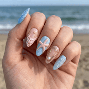 Ocean Siren 3d nail design – handmade press-on nails by Handora
