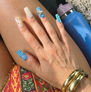 Ocean Treasures 3d nail design – handmade press-on nails by Handora