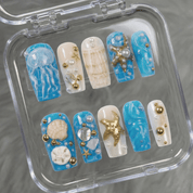 Ocean Treasures salon-quality handmade press-on nails by Handora