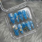 Ocean Wonders salon-quality handmade press-on nails by Handora