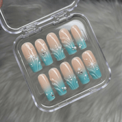 Oceanic Aura 3d nail design – handmade press-on nails by Handora