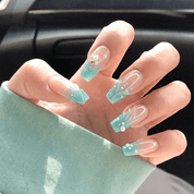 Oceanic Aura full press-on nail set – sizes XS–L by Handora