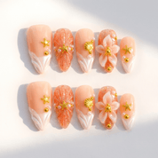 Oceanic Glamour full press-on nail set – sizes XS–L by Handora