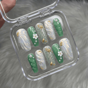 Oceanic Muse full press-on nail set – sizes XS–L by Handora