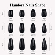 Orange Glow 3d nail design – handmade press-on nails by Handora