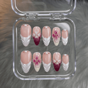 Orchid Elegance salon-quality handmade press-on nails by Handora