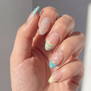 Pastel Dots full press-on nail set – sizes XS–L by Handora
