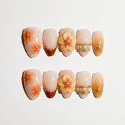 Peach Nectar full press-on nail set – sizes XS–L by Handora