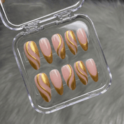 Pearl Wave salon-quality handmade press-on nails by Handora