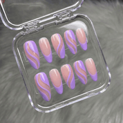 Pearl Wave press-on nails – hand-painted reusable gel set by Handora