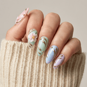 Petal Aura 3d nail design – handmade press-on nails by Handora