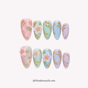 Petal Aura 3d press-on nails by Handora
