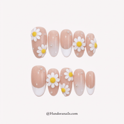 Petal Flutter salon-quality handmade press-on nails by Handora