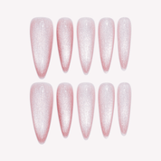 Petalshine cat eye press-on nails by Handora