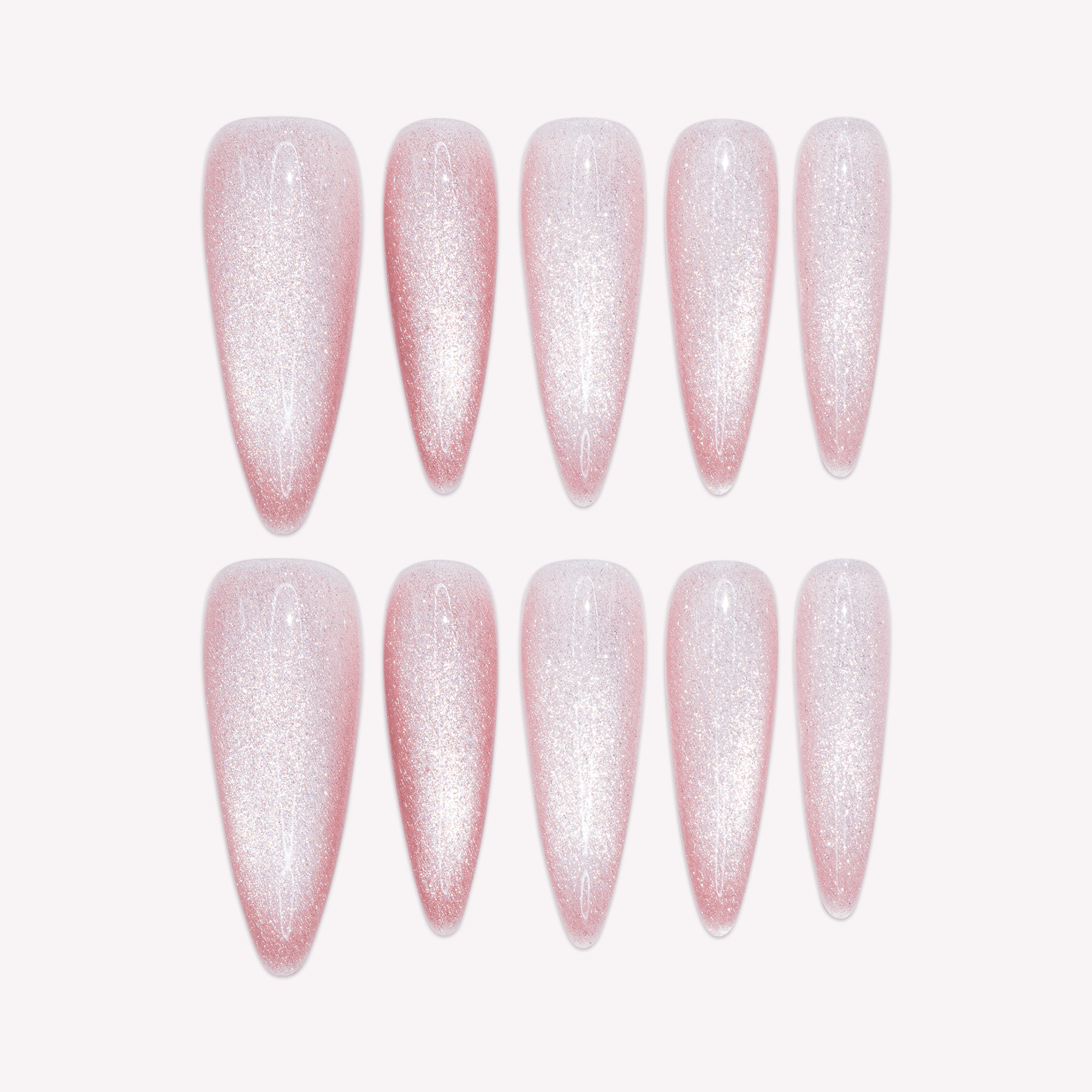 Petalshine cat eye press-on nails by Handora