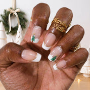 Pine Twinkle Christmas press-on nails - design view 6 by Handora Nails