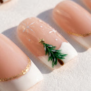 Pine Twinkle Christmas press-on nails - design view 8 by Handora Nails