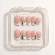 Pine Twinkle Christmas press-on nails - design view 9 by Handora Nails