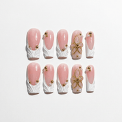 Pink Bloom pink press-on nails by Handora