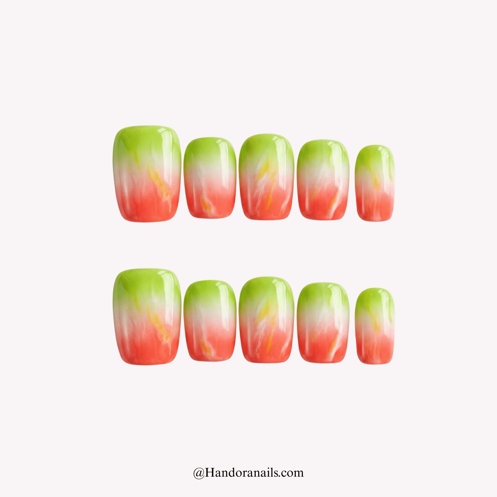 Pink Guava pink press-on nails by Handora
