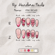 Pink Orchid pink press-on nails by Handora