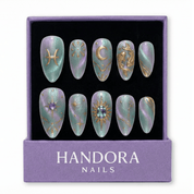 Pisces Aura press-on nails by Handora