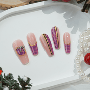 Plaid Magic full press-on nail set – sizes XS–L by Handora